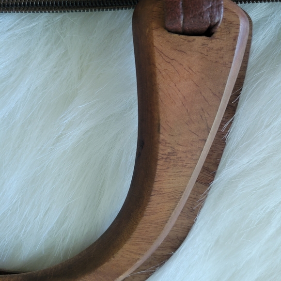 Woven Wooden Handle Bag Fully Lined Gorgeous Colors Mixed Media Every Season - Picture 4 of 12